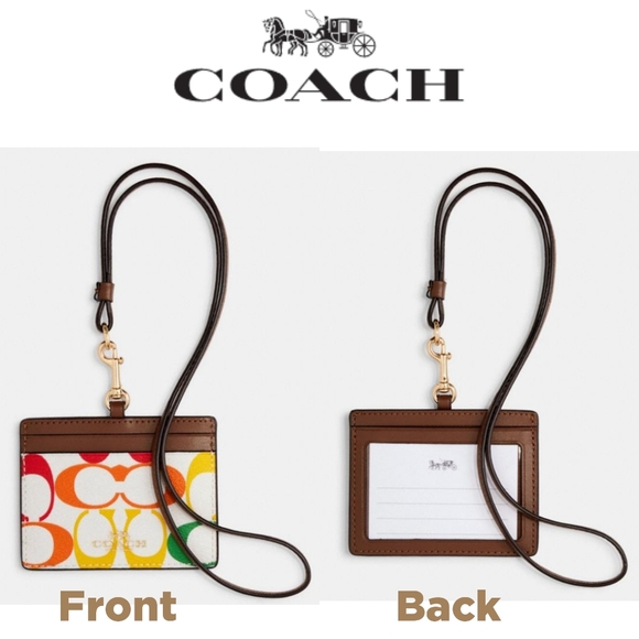 Coach Accessories - *LAST ONE* NEW Coach ID Lanyard in Rainbow Signature